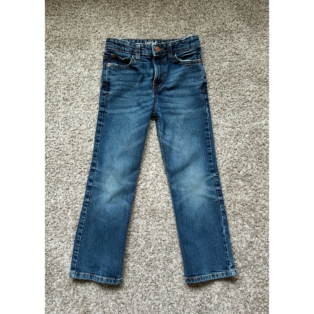 Cat &‎ Jack Boys Bootcut Jeans Blue Medium Wash Stretch Denim Size 7